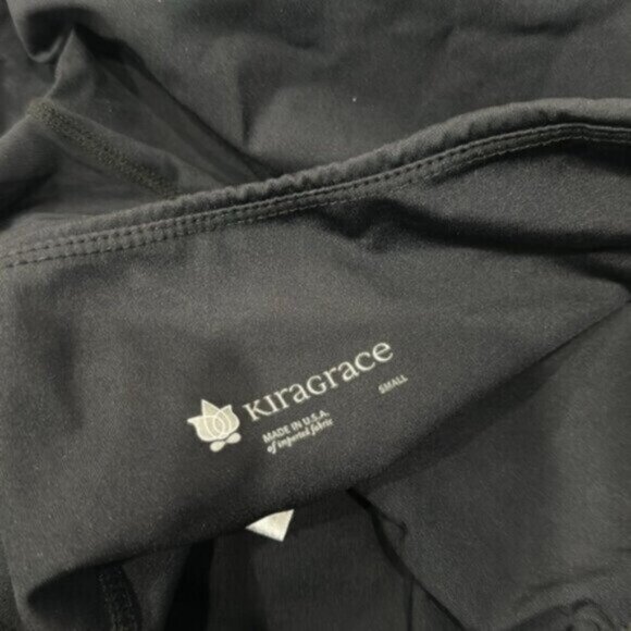 Kira Grace Women's Black Cut Out Cropped Leggings Size Small - Picture 5 of 5